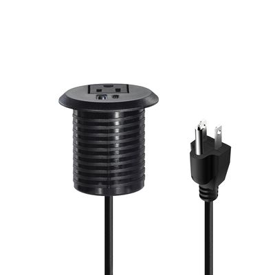 50mm丸型電気プラグとUSB充電Type-Cポート付きの米国ソケット標準コンセント