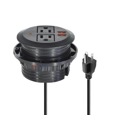 丸型ソファセット 埋め込み式電源ソケット、2つのUS標準電源コンセントとデュアルUSB A充電ソケット65W